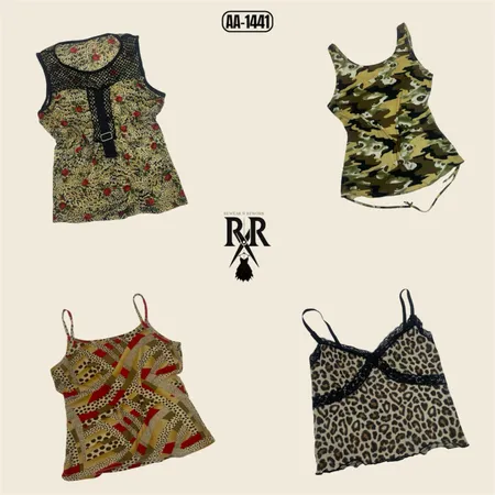 Y2K Animal Print Mix Tops (AA-1441)