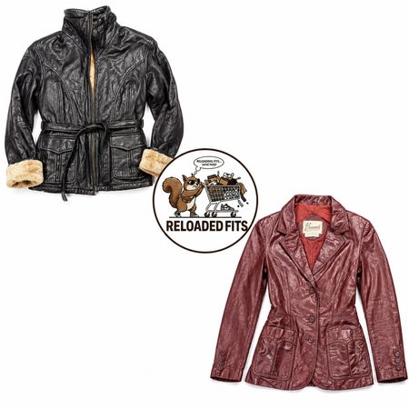 Midnight Muse – Veste en cuir vintage Y2K 12 pièces