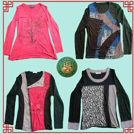 Y2K Ladies Blouse Tops mix top ,Wholesale Bundle Vintage Assorted Lot Aesthetic Chic Fashion