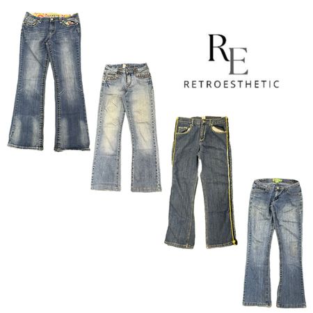 Y2K Paris Hilton Era Girl Denim Jeans RE-3767
