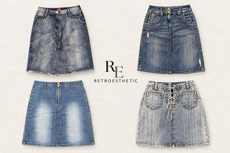Y2K NYC IT GIRL DENIM MIDI SKIRT RE-3828