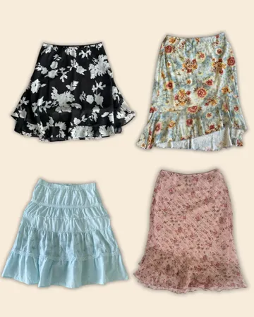 Y2K Floral Skirts - (25/08)