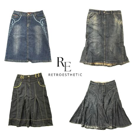 Y2K NYC IT GIRL DENIM MADE SKAIRT RE-3817