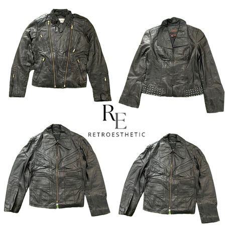 Y2K Unique Girl Leather Jacket Re-3823