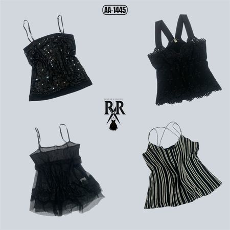 Y2k Black Gothic Mix Tops (AA-1445)