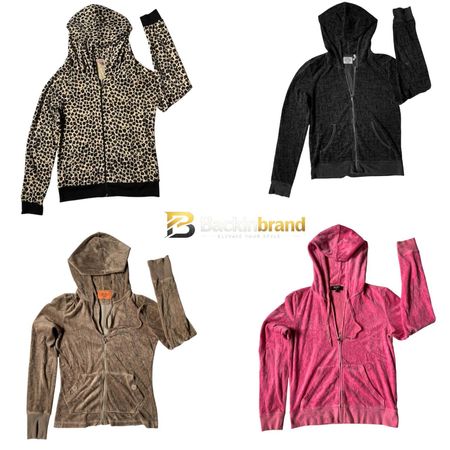 Vintage Y2K Velour Zip-Up Hoodies Bundle -