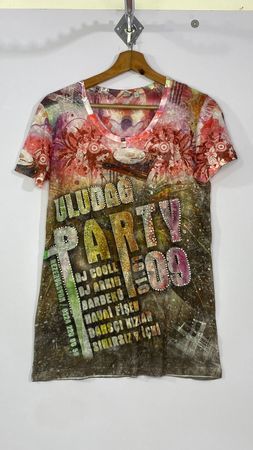 Y2K Vintage Rhinestone Graphic Party T-Shirt | 2000s Retro Streetwear Statement Top| Pack of 15
