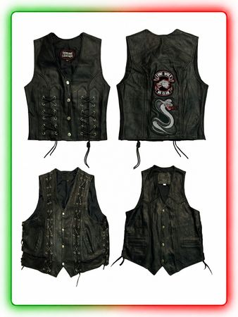 Y2K Genuine Leather Waistcoats – 10 Pcs Vintage Wholesale Bundle(lw-05)