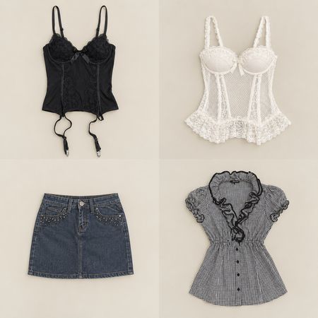 tops de mistura Y2k