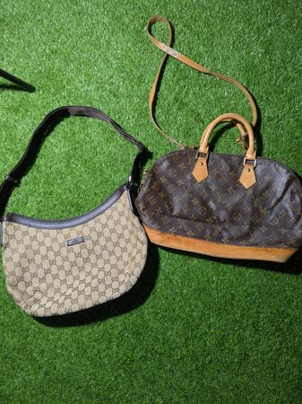 Gucci and LV branded bags
