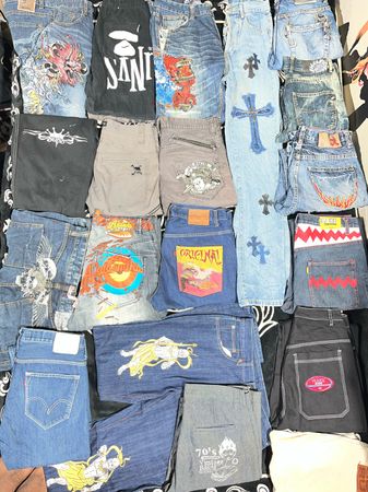 Lote de vaqueros Hip Hop y pantalones gráficos