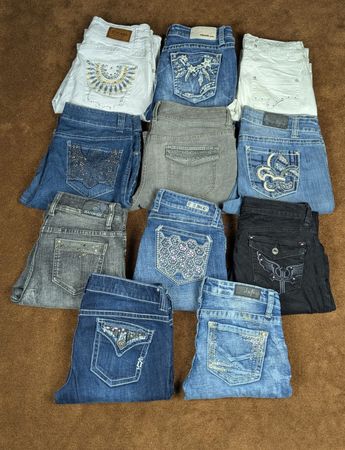 Y2k embellished rhinestone flared jeans