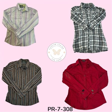 Women's Relaxed Fit Cotton Blouse – Timeless Long Sleeve Top (PR-7-308)