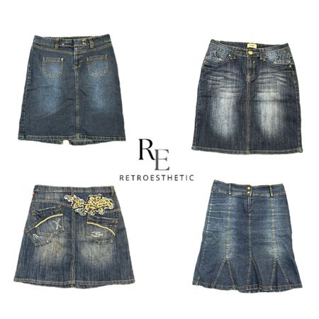 Saia Midi Denim Y2K Paris Hilton Era Garota RE-3748