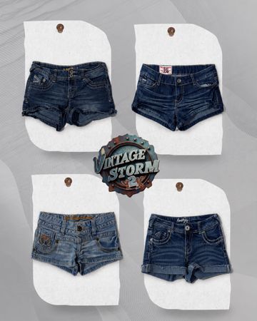 Y2K Embellished Denim Shorts