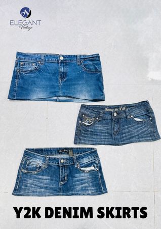 UPCYCLED Y2K Denim Skirts - EVR0666
