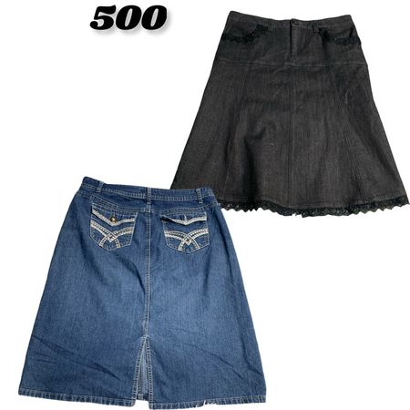 Denim long / Midi Skirts (brands) Dressbarn & Christopher& bank #500.