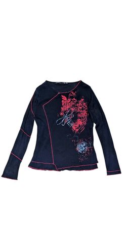 Y2K oshian beach long sleeve blouse