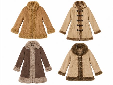 Vintage Y2K Women’s Shearling Coats | Premium Fur Trim