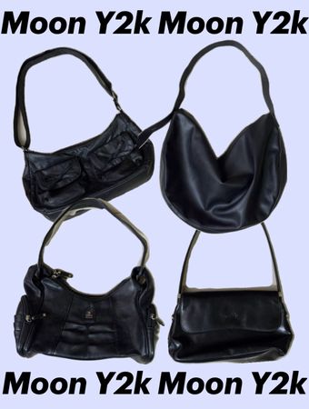 y2k Gothic Black Hand Bags