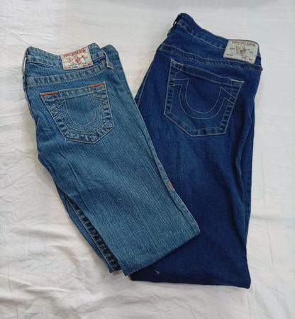 CR12669 Vintage True Religion Flare and Straight Jeans