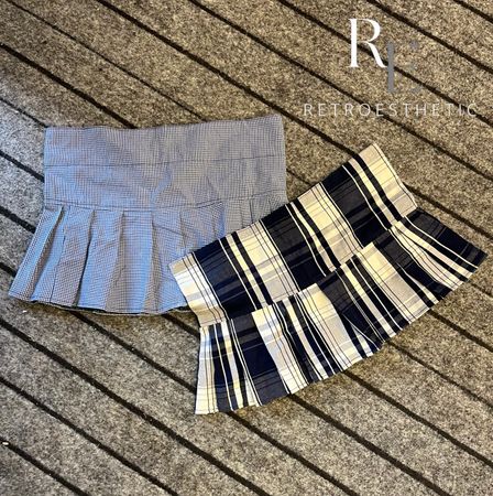 Jupes mini en coton Y2K recyclées.