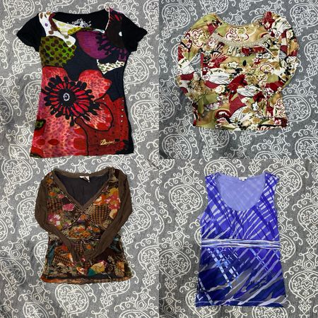 Custom handpick Y2k mesh mix top