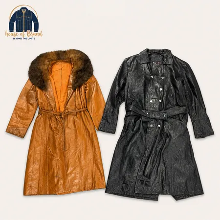 Y2k Leather trenchcoats