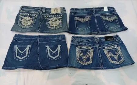 CR11230 Upcycled Y2K Mini Denim-Röcke