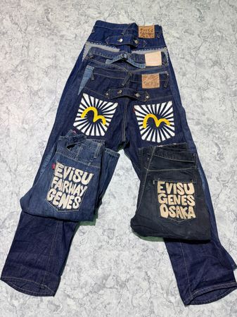 Evisu mixed unisex jeans
