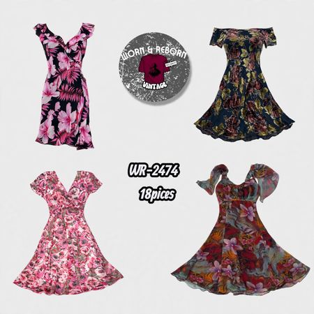 Y2k floral dresses WR-2474