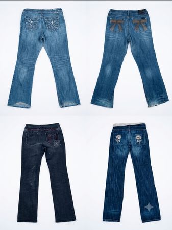 Confezione di Jeans dritti ricamati da donna - Vari lavaggi (Z-09)