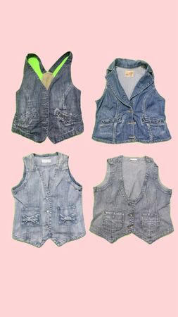 Veste taille en denim Y2k