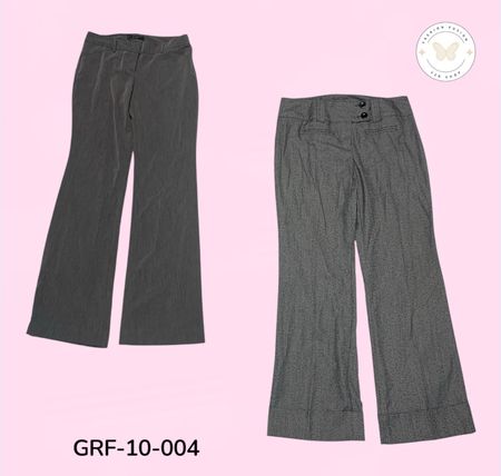 Y2K Women’s Poly Pants | Vintage 2000s Polyester Trouser Collection (GRF-10-004)