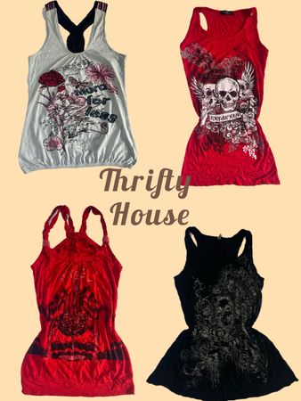Y2K Rock Princess Graphic Tank(TH/574)