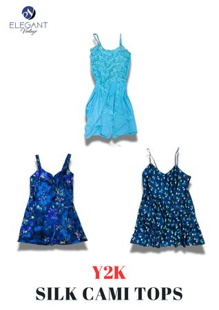 Y2K Silk Cami Tops - EV2263