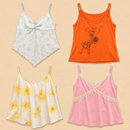 Y2k Style Cute Cami Tops