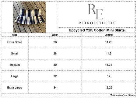 Upcycled Y2K Cotton Mini Skirts
