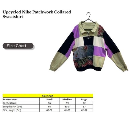 Felpa con collare a patchwork Nike riciclata
