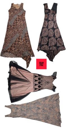 DESIGNER GRUNGE DRESS BEANS INCLUDED GHARANI STROK, JONES WEAR DRESS, ETC