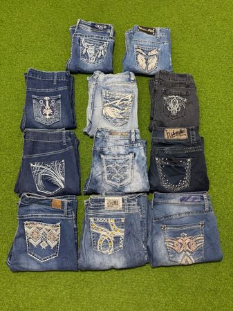 Jeans en denim vintage pour femmes style Y2K Yv208 12P