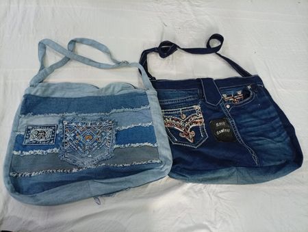 CR10842 Upcycled Miss Me and Rock Revival Bags