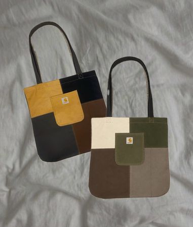 Upcycled Carhartt Multi-Patch Tote Bag