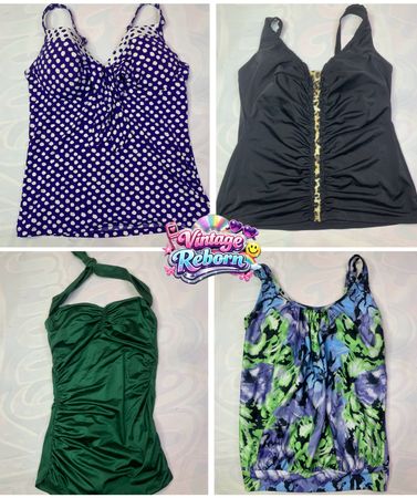Y2K Vintage Tankini & Swim Top Bundle VR433