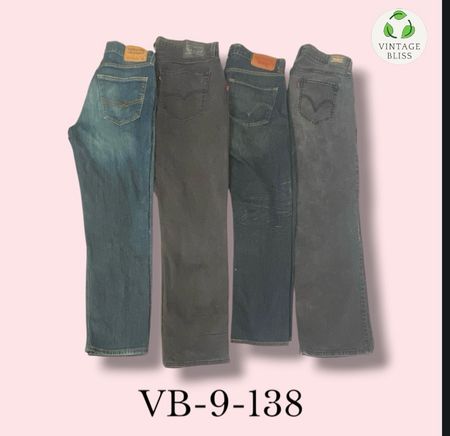 Y2K Vintage Branded Jeans Wholesale Bundle – Assorted Styles (VB-9-138) 8 pièces