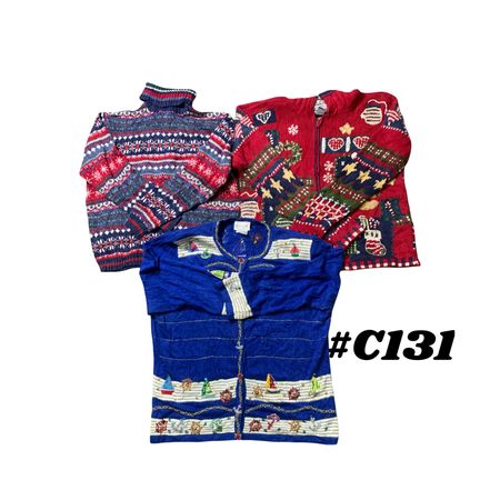 Großhandels Vintage Weihnachts-Pullover Bundle | 10 Stück Damen Holiday Cardigans Mix (Tiara International, Heirloom Collectibles M-XL) C#131