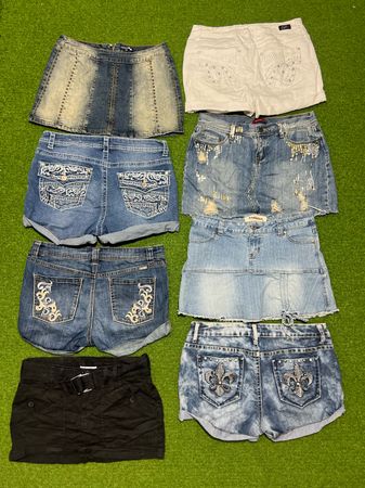 Tv236 Denim Skirts Shorts mix 9P