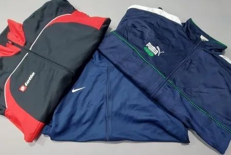 Jaquetas de Track (Nike, Adidas, The North Face, Reebok, Kappa, Fila, Puma, Champion, Lotto) – Classe A/B – 22 Pcs | 09-341