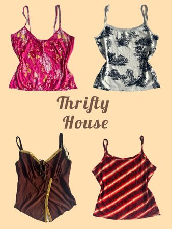 2000s Aesthetic Spaghetti Strap Camis(TH/519)