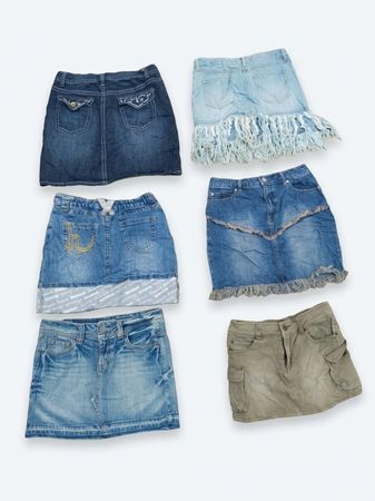 Y2k style denim mini jean skirts (B-14)